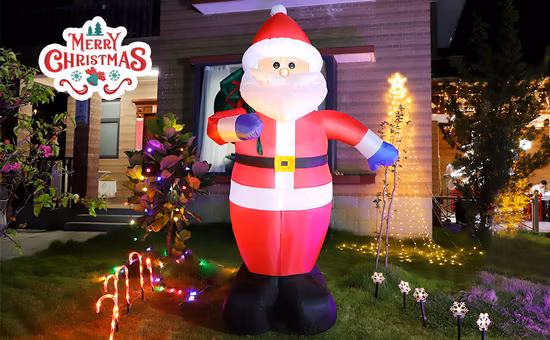 クリスマスのお祝い 森の老人 黄麻布ハンドル手袋