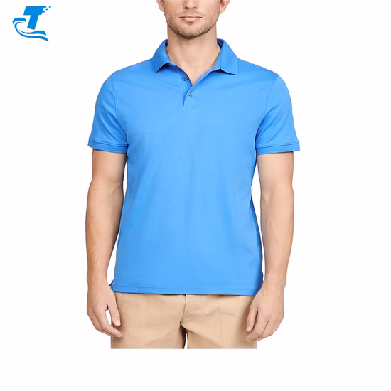 カスタム リキッド コットン ダブル シルケット メンズ ポロ T